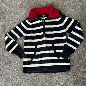 Vintage LRL Ralph Lauren Striped Half Zip Sweater Red Collar 100% Cotton Y2K Med